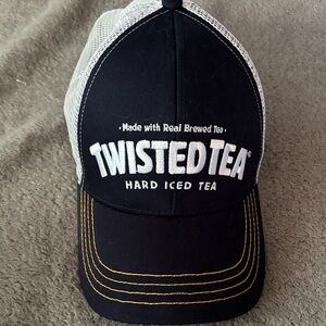 Twisted Tea Black and White Cap